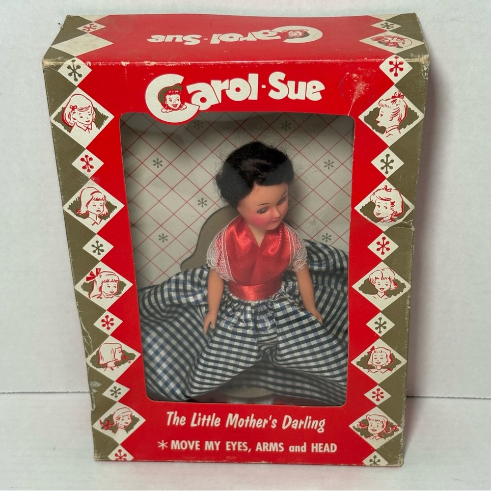 Vintage Carol Sue 1950s The Little Mother’s Darling Doll In Box
